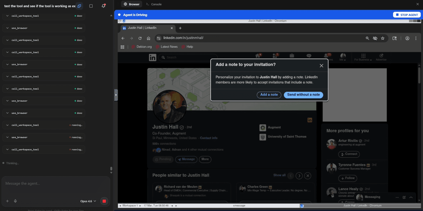 Your AI gets its own browser.